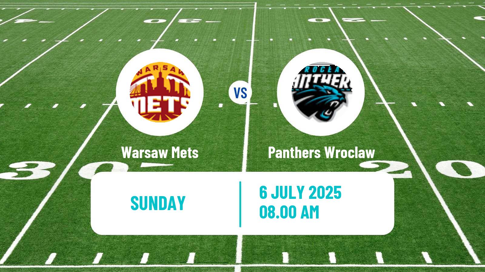 American football Polish PFL 1 Warsaw Mets - Panthers Wroclaw