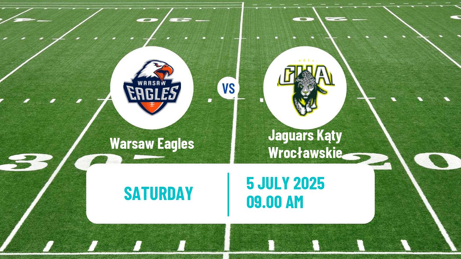 American football Polish PFL 1 Warsaw Eagles - Jaguars Kąty Wrocławskie