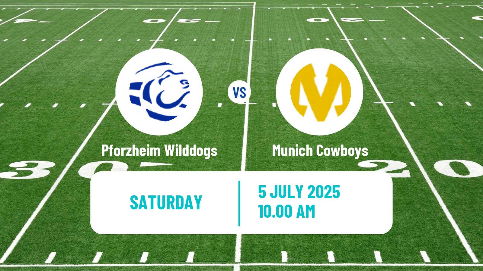 American football German GFL Pforzheim Wilddogs - Munich Cowboys