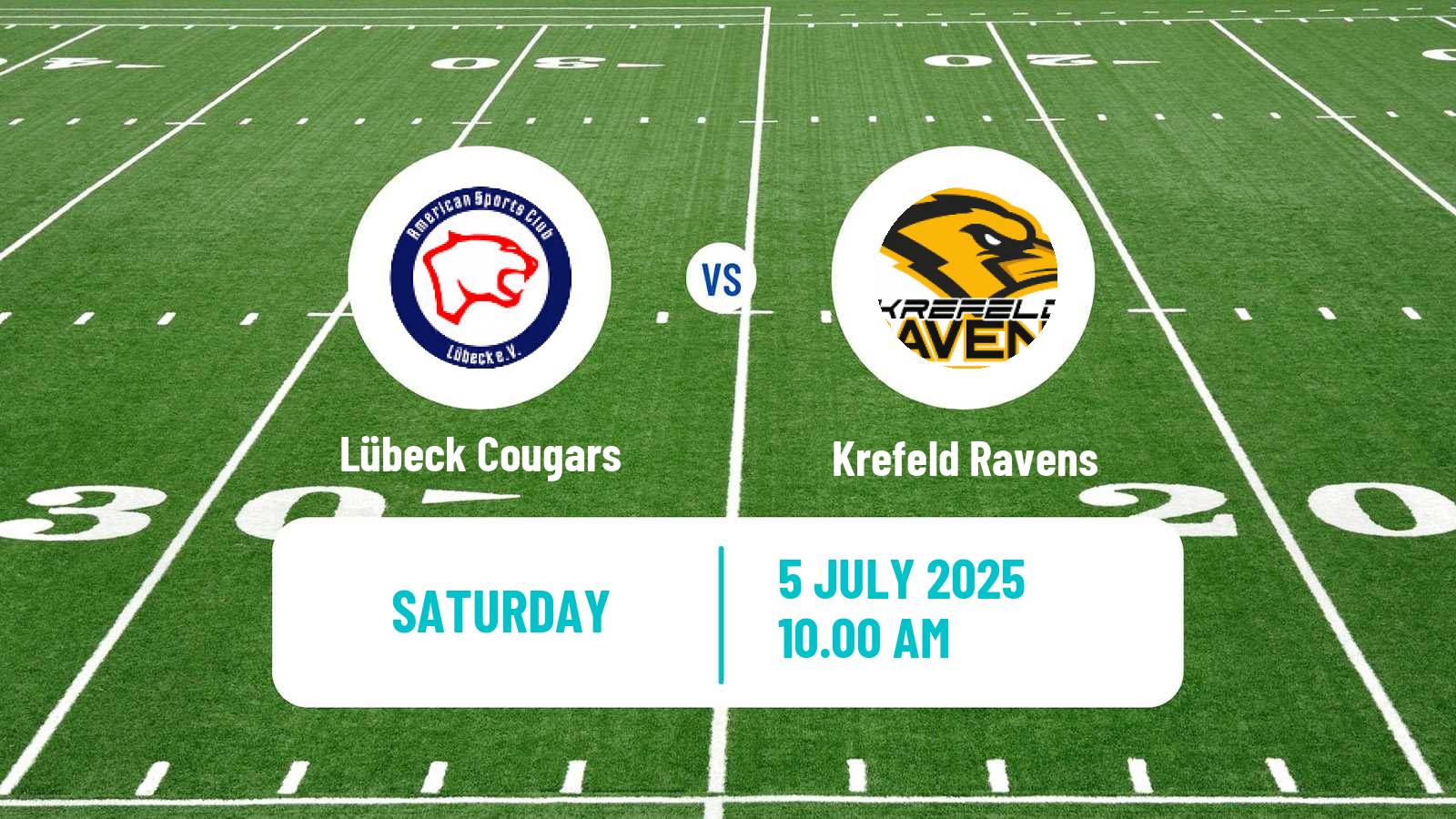 American football German GFL 2 Lübeck Cougars - Krefeld Ravens