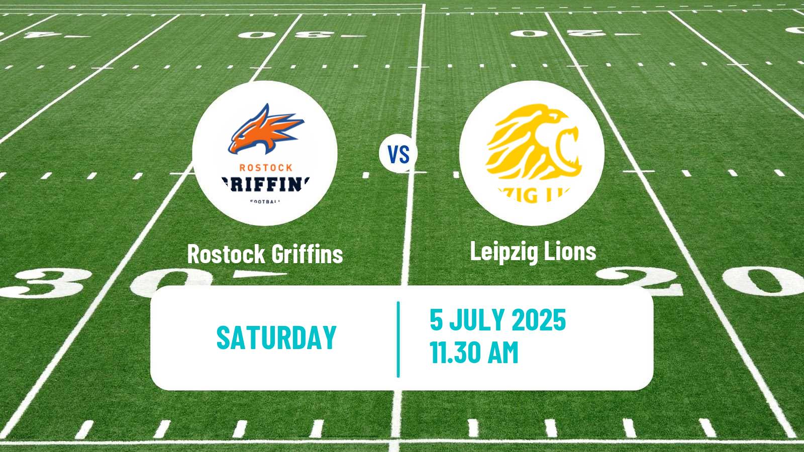 American football German GFL 2 Rostock Griffins - Leipzig Lions
