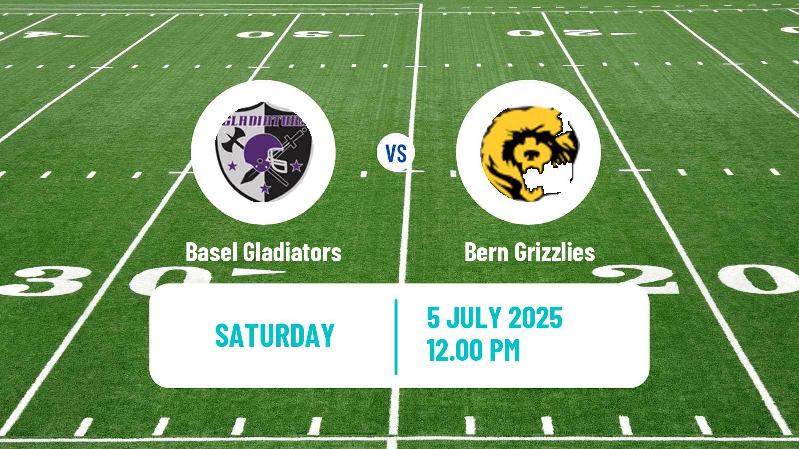 American football Swiss NLA American Football Basel Gladiators - Bern Grizzlies