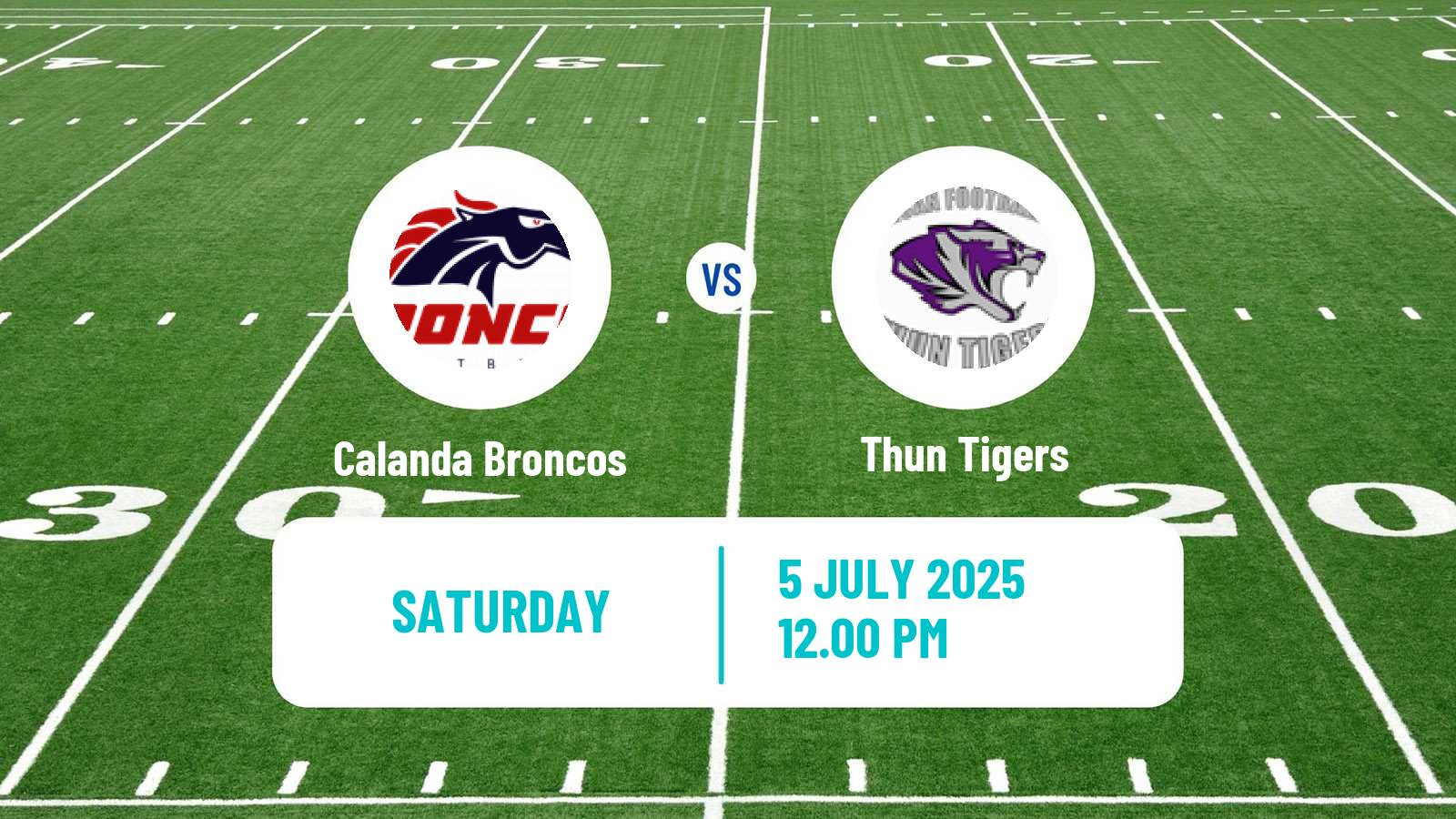 American football Swiss NLA American Football Calanda Broncos - Thun Tigers