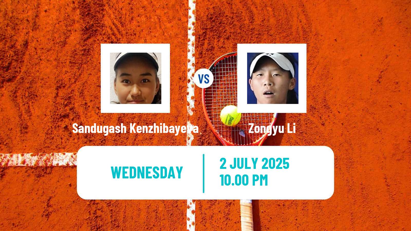 Tennis ITF W15 Maanshan 8 Women Sandugash Kenzhibayeva - Zongyu Li