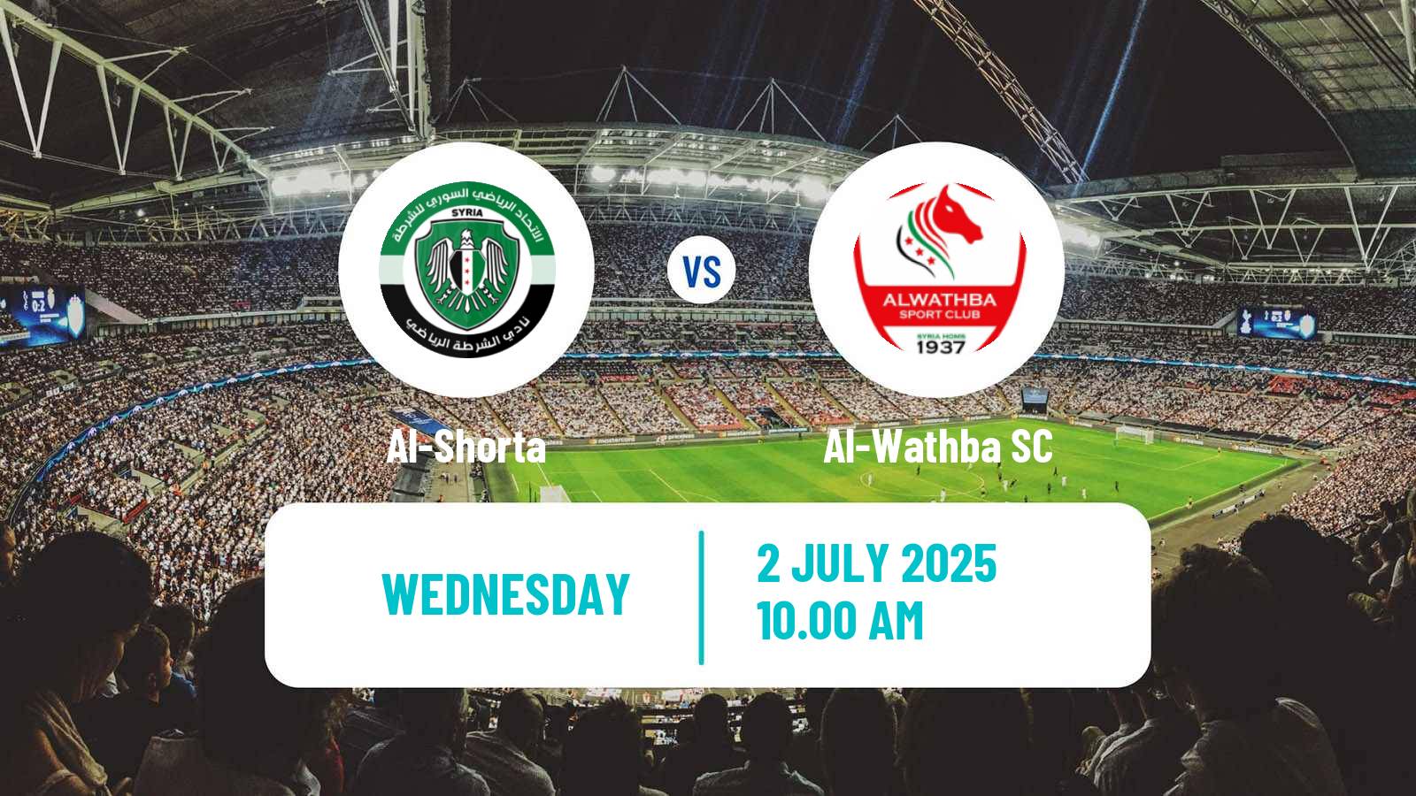 Soccer Syrian Premier League Al-Shorta - Al-Wathba