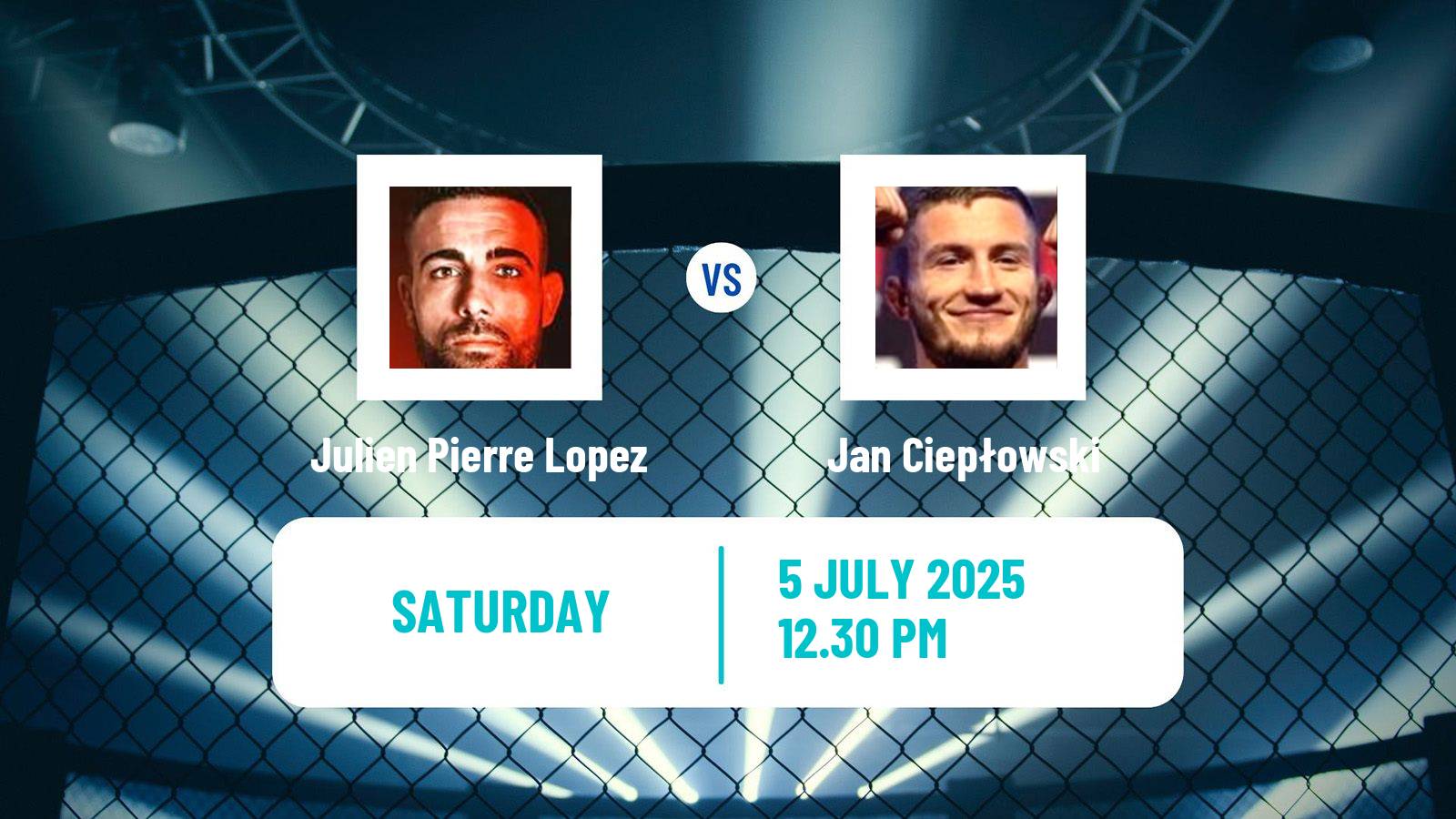 MMA Bantamweight Pfl Europe Tournament Men Julien Pierre Lopez - Jan Ciepłowski