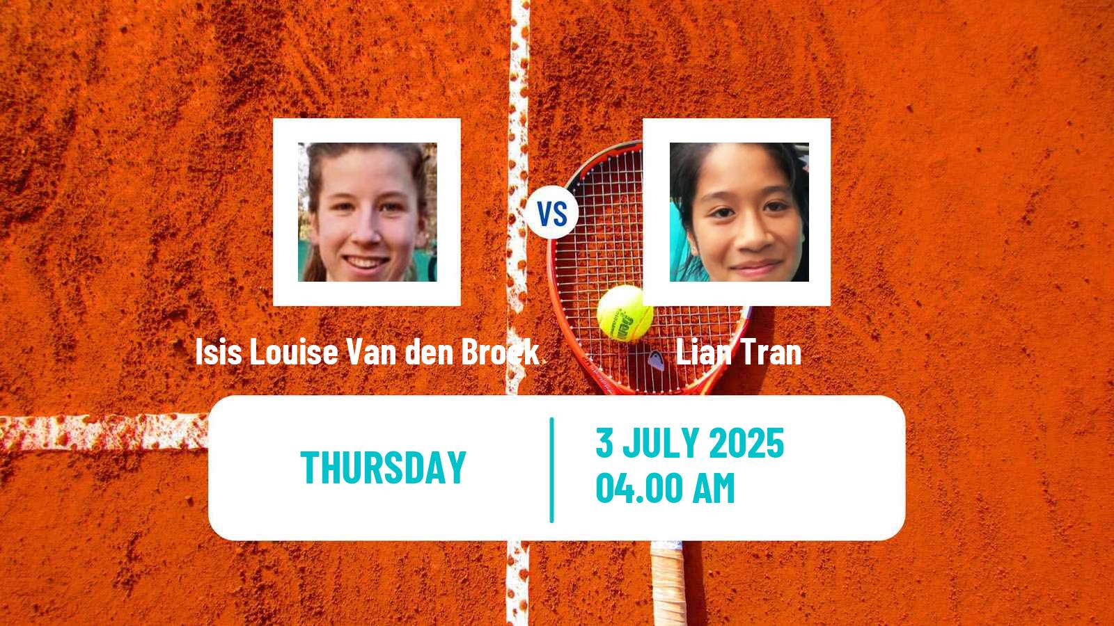 Tennis ITF W35 Amstelveen Women Isis Louise Van den Broek - Lian Tran