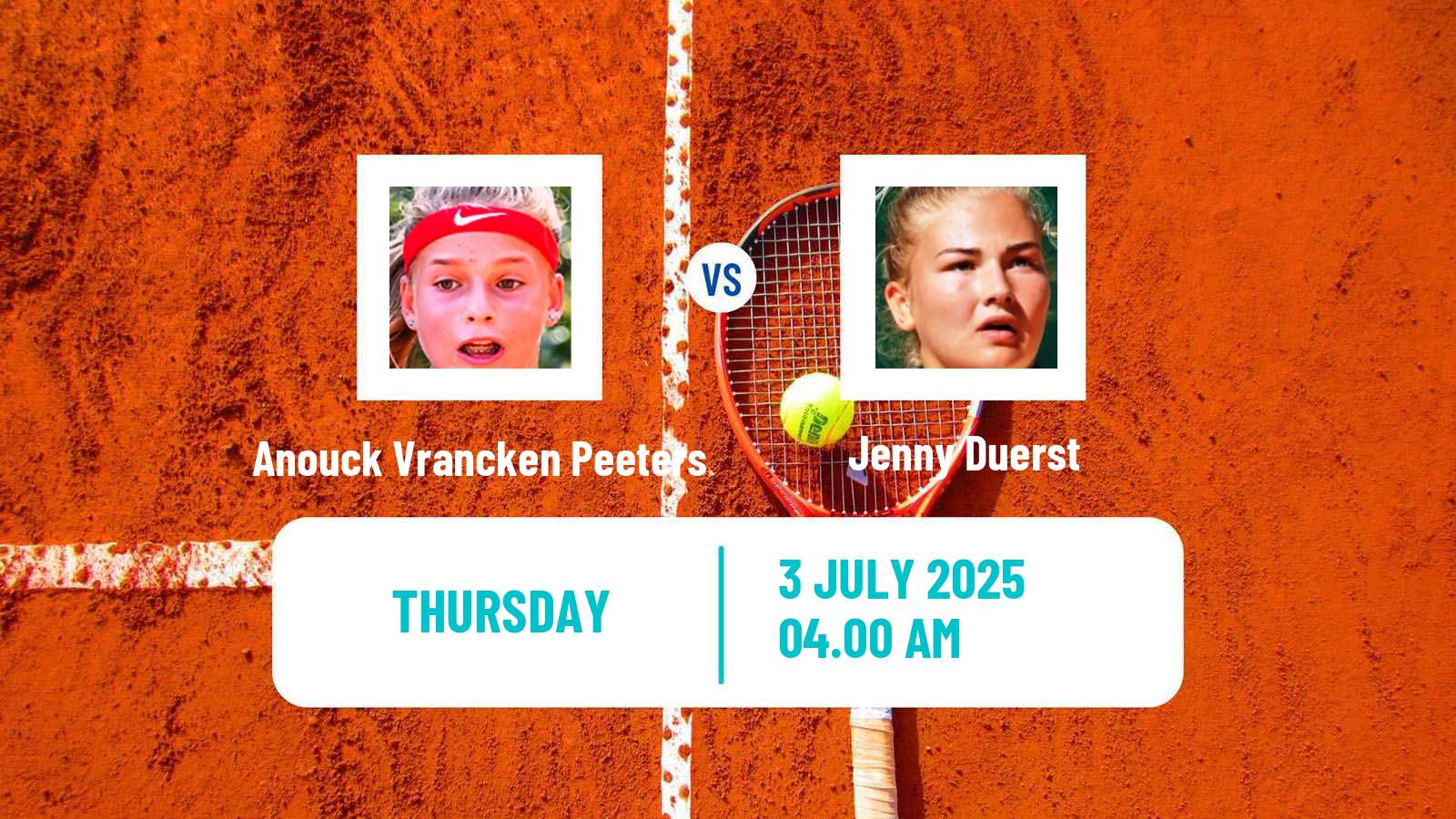 Tennis ITF W35 Amstelveen Women Anouck Vrancken Peeters - Jenny Duerst
