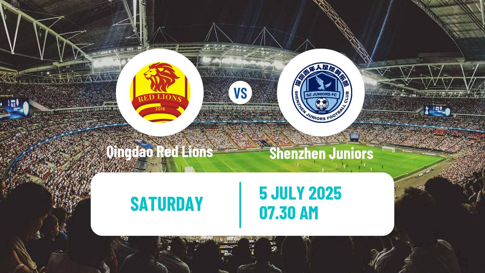 Soccer Chinese Jia League Qingdao Red Lions - Shenzhen Juniors