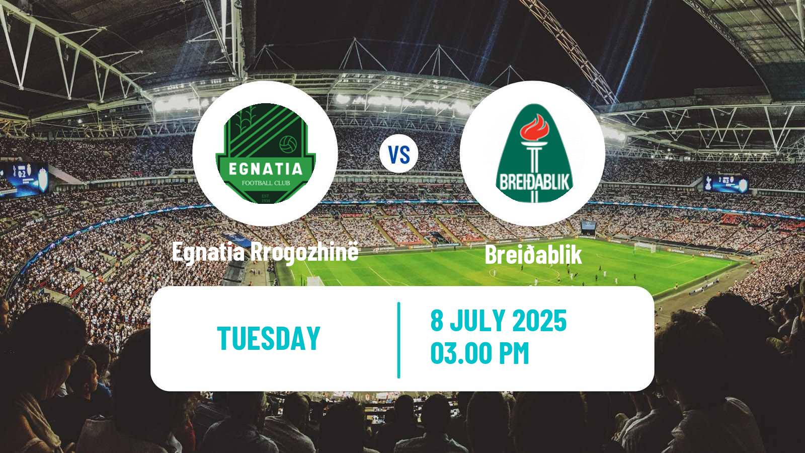 Soccer UEFA Champions League Egnatia Rrogozhinë - Breiðablik