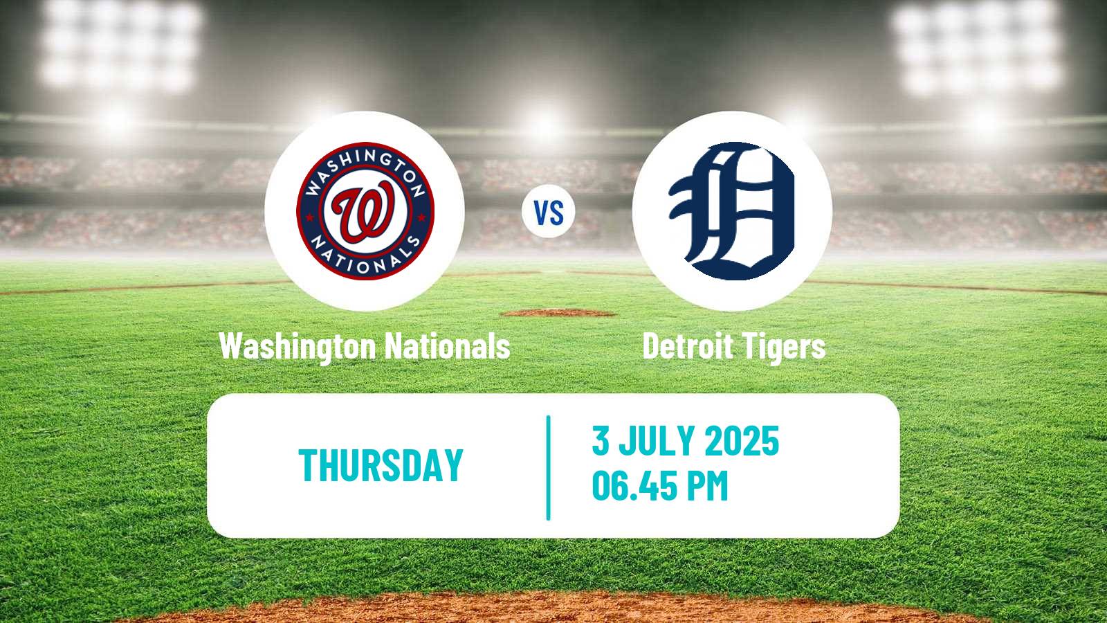 Baseball MLB Washington Nationals - Detroit Tigers