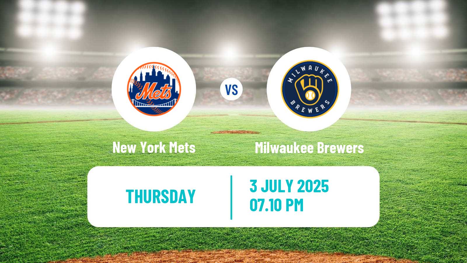Baseball MLB New York Mets - Milwaukee Brewers