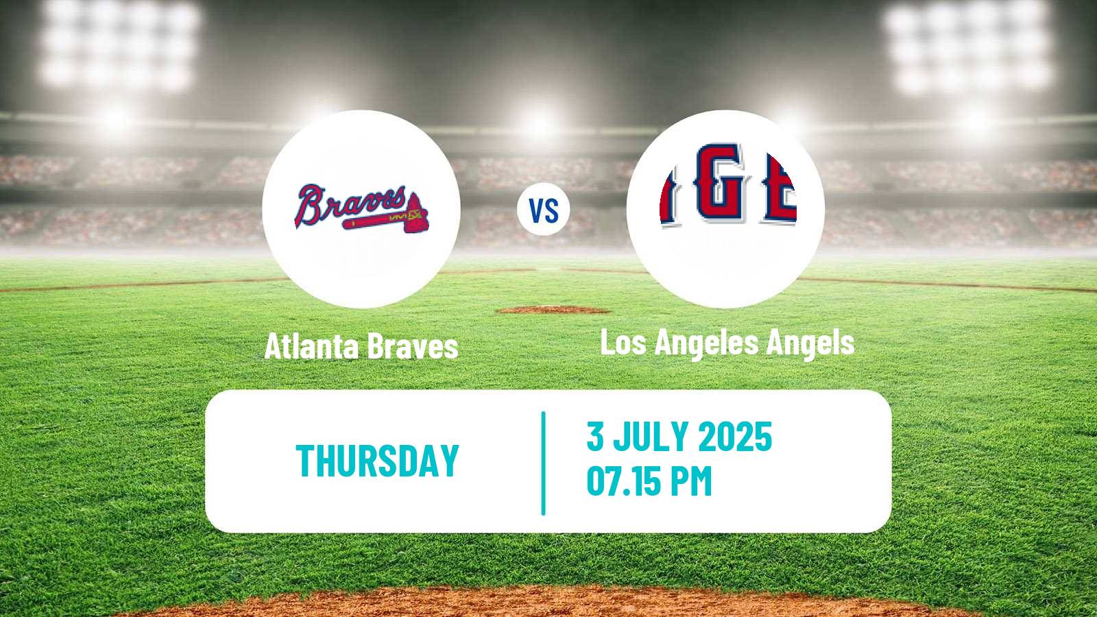 Baseball MLB Atlanta Braves - Los Angeles Angels
