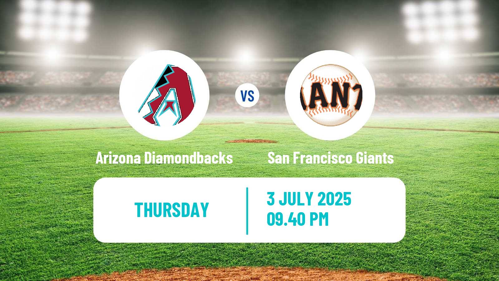 Baseball MLB Arizona Diamondbacks - San Francisco Giants