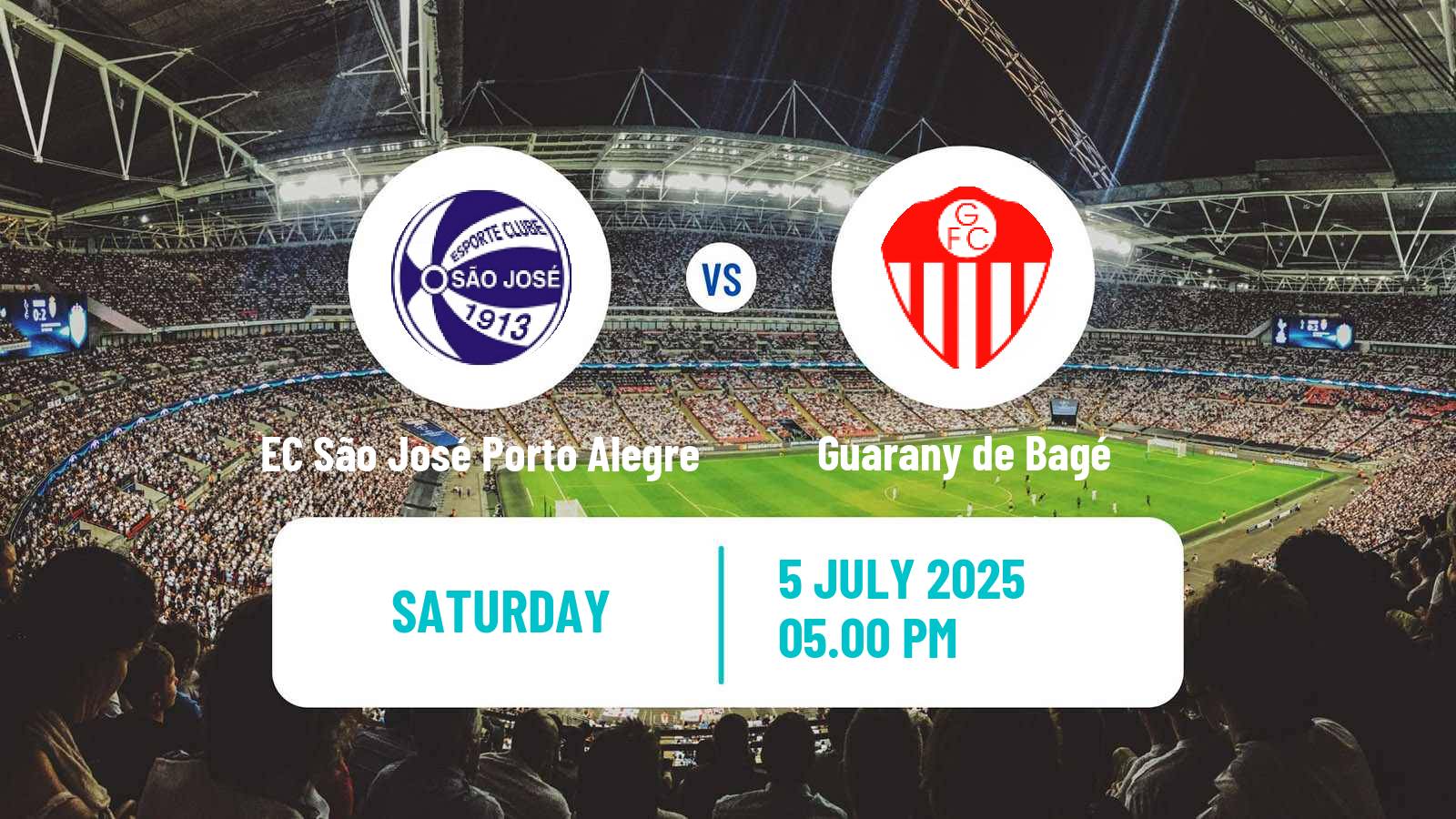 Football Brazilian Serie D EC São José Porto Alegre - Guarany de Bagé