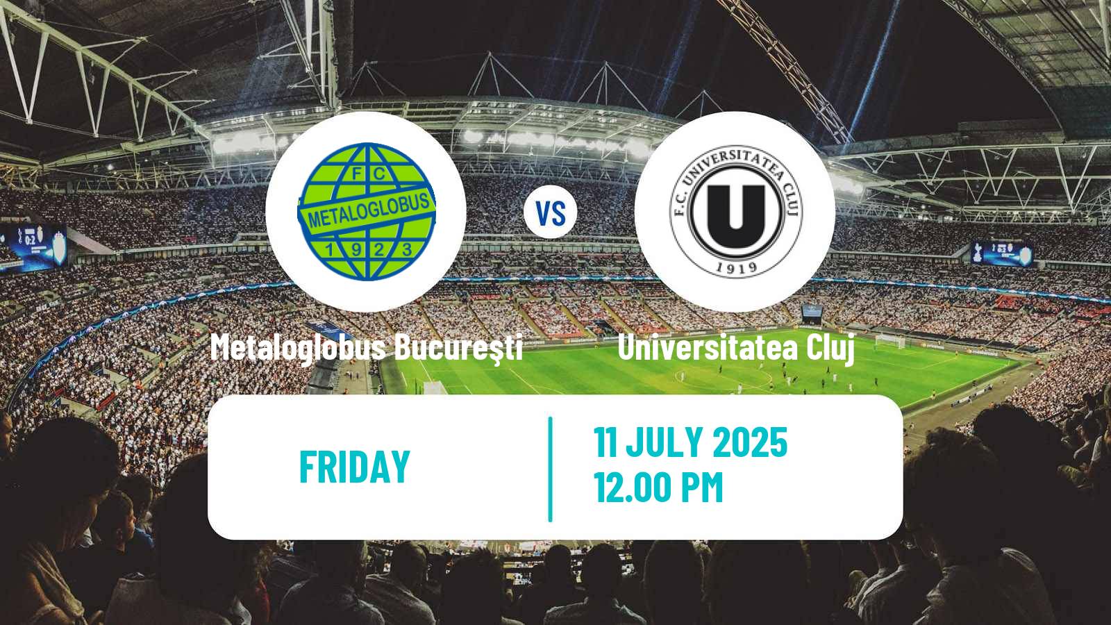 Football Romanian Liga 1 Metaloglobus Bucureşti - Universitatea Cluj
