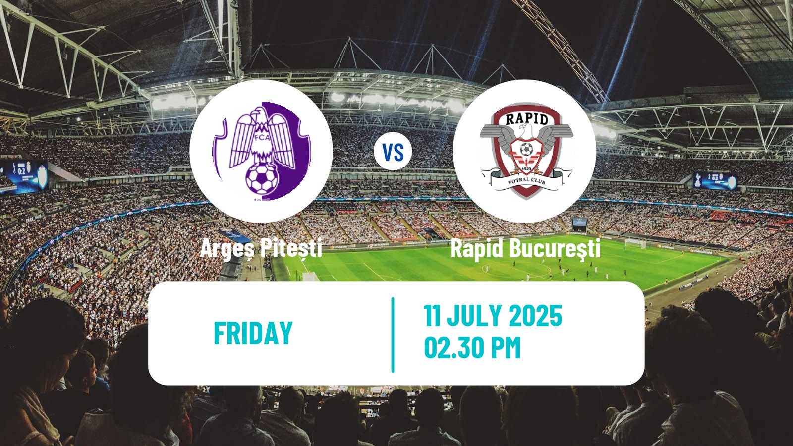 Soccer Romanian Liga 1 Argeș Pitești - Rapid Bucureşti