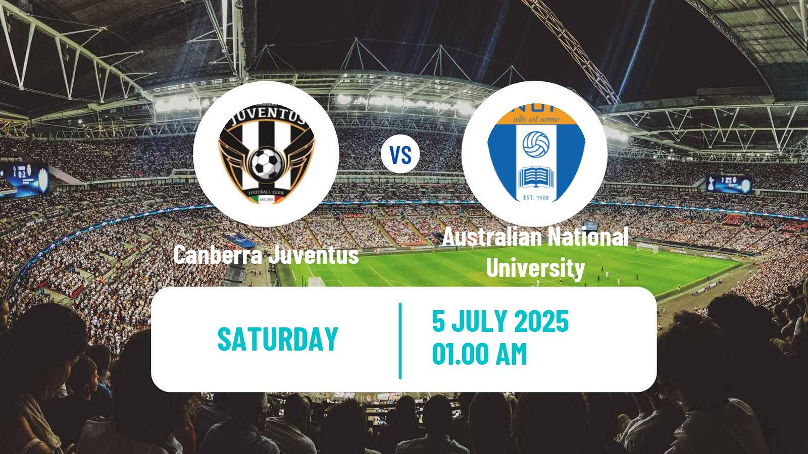 Soccer Australian Capital Premier League Canberra Juventus - Australian National University