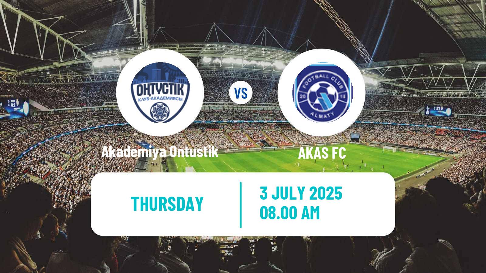 Soccer Kazakh First Division Akademiya Ontustik - AKAS