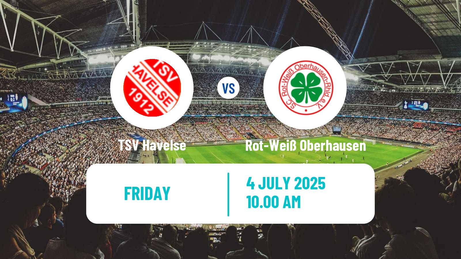 Football Club Friendly TSV Havelse - Rot-Weiß Oberhausen