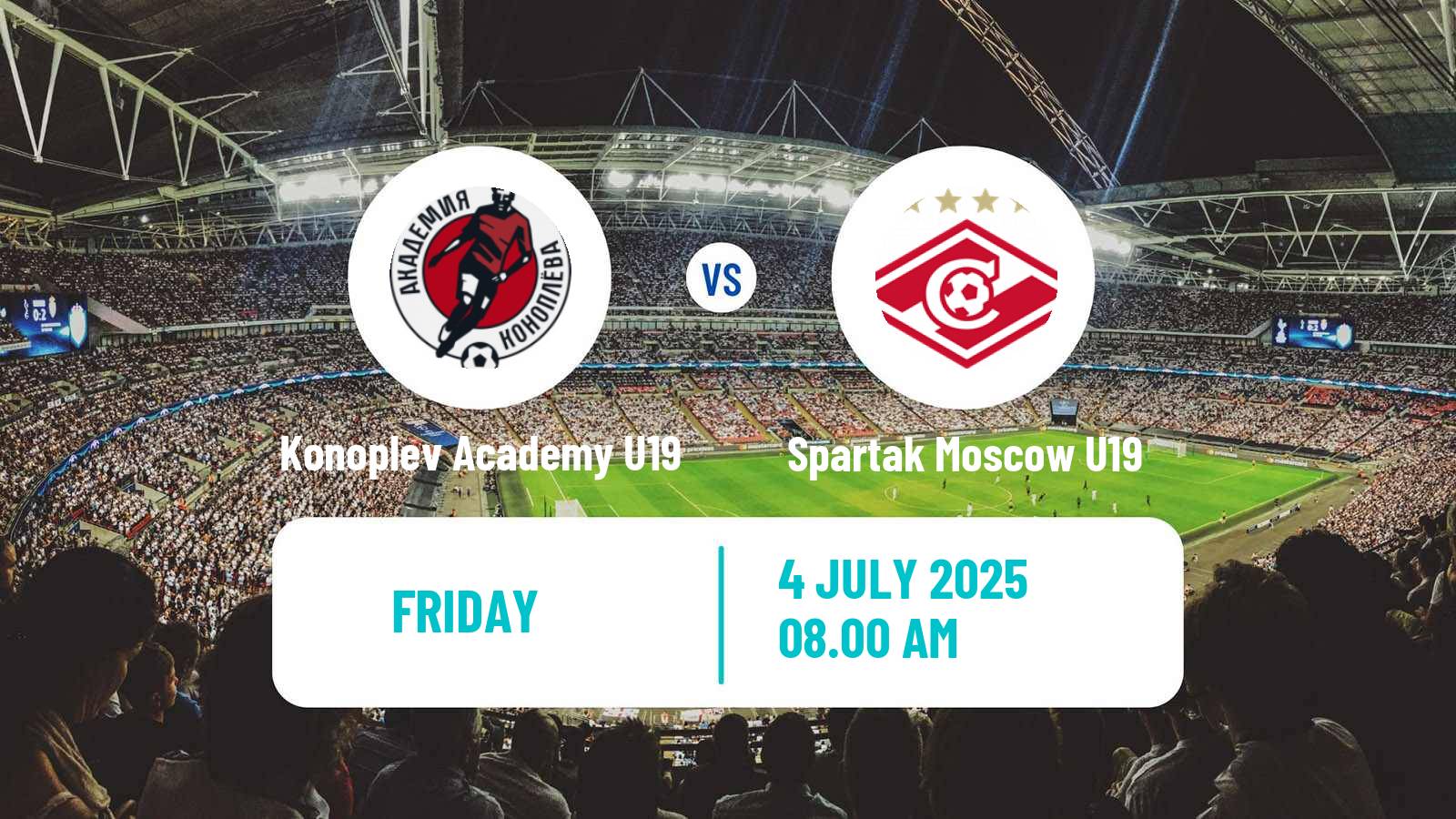 Football Russian Youth League Konoplev Academy U19 - Spartak Moscow U19