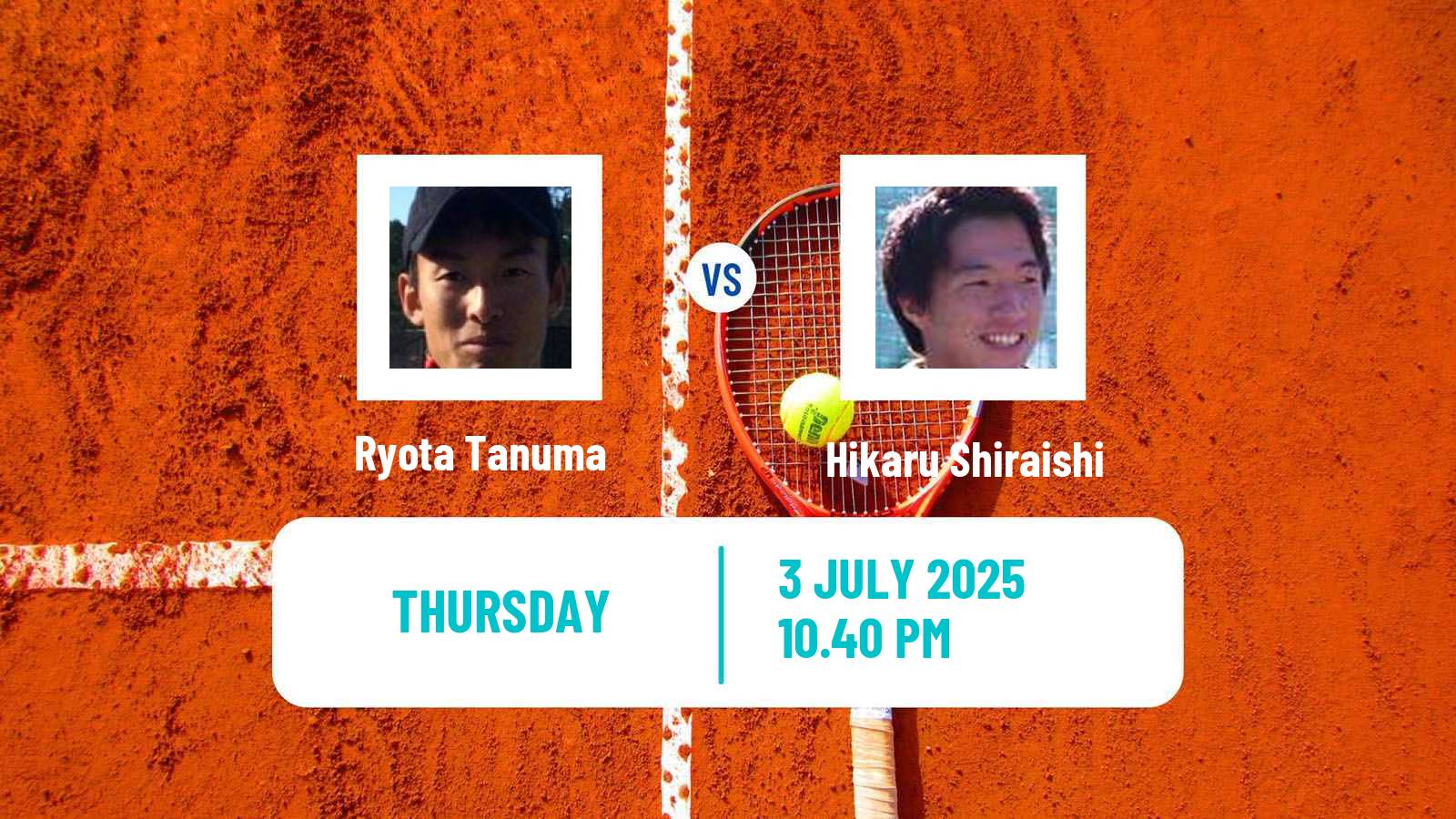 Tennis ITF M15 Tokyo Men Ryota Tanuma - Hikaru Shiraishi