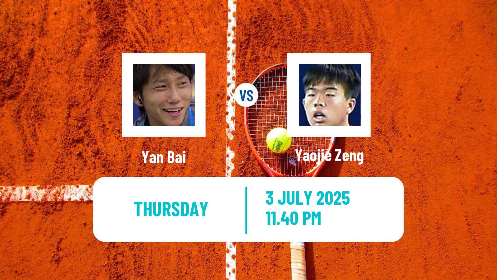 Tennis ITF M15 Maanshan 4 Men Yan Bai - Yaojie Zeng