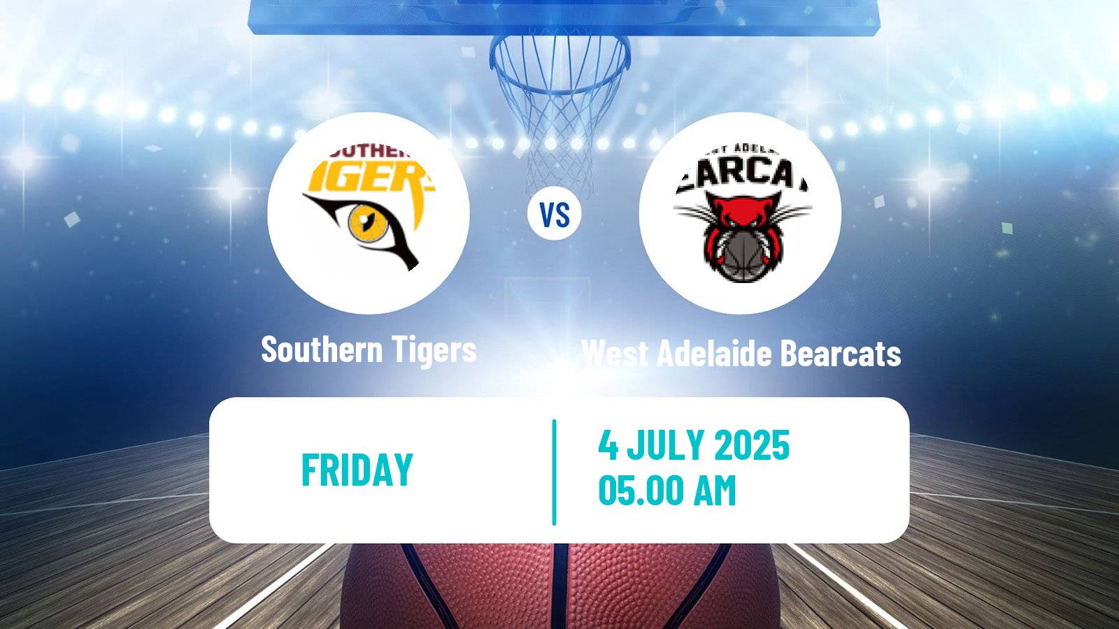 Basketball Australian NBL1 Central Women Southern Tigers - West Adelaide Bearcats