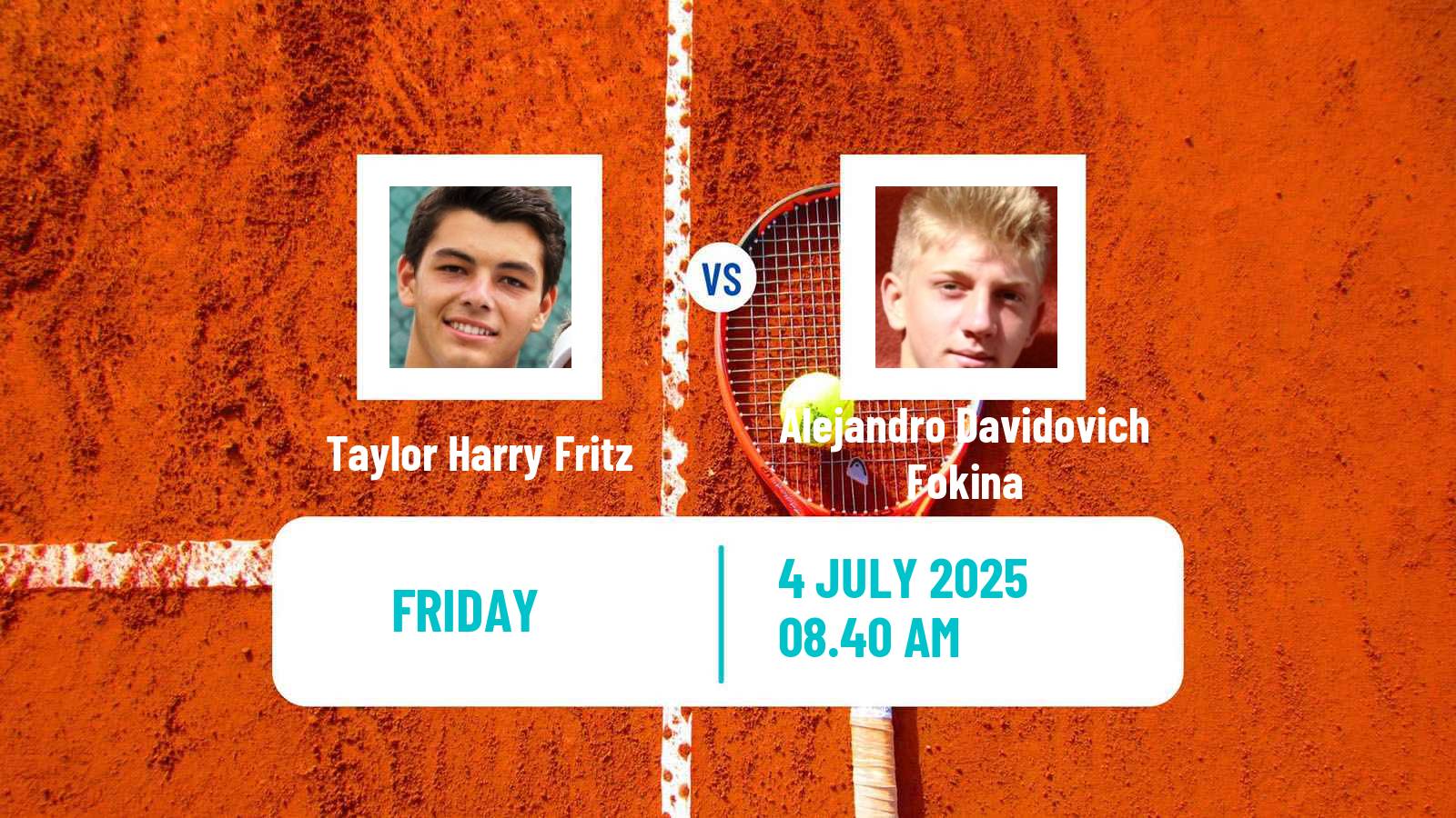 Tennis ATP Wimbledon Taylor Harry Fritz - Alejandro Davidovich Fokina