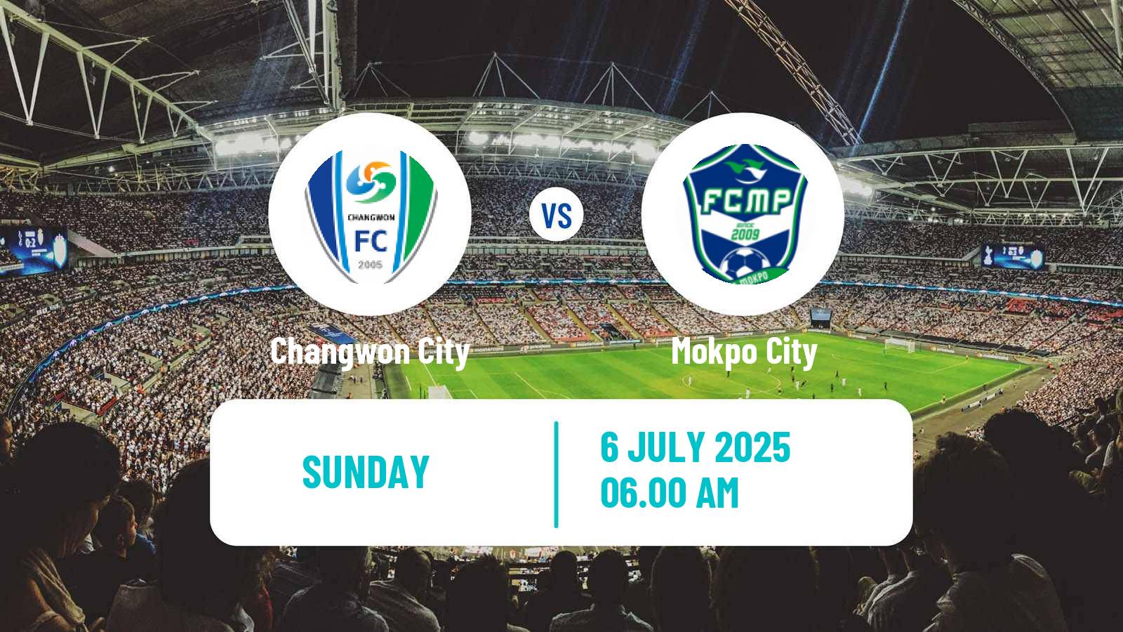 Soccer South Korean K3 League Changwon City - Mokpo City