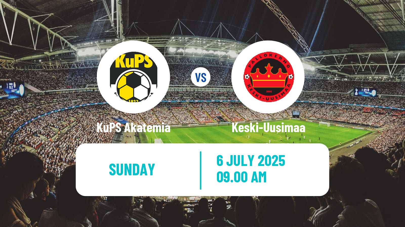 Football Finnish Ykkonen KuPS Akatemia - Keski-Uusimaa