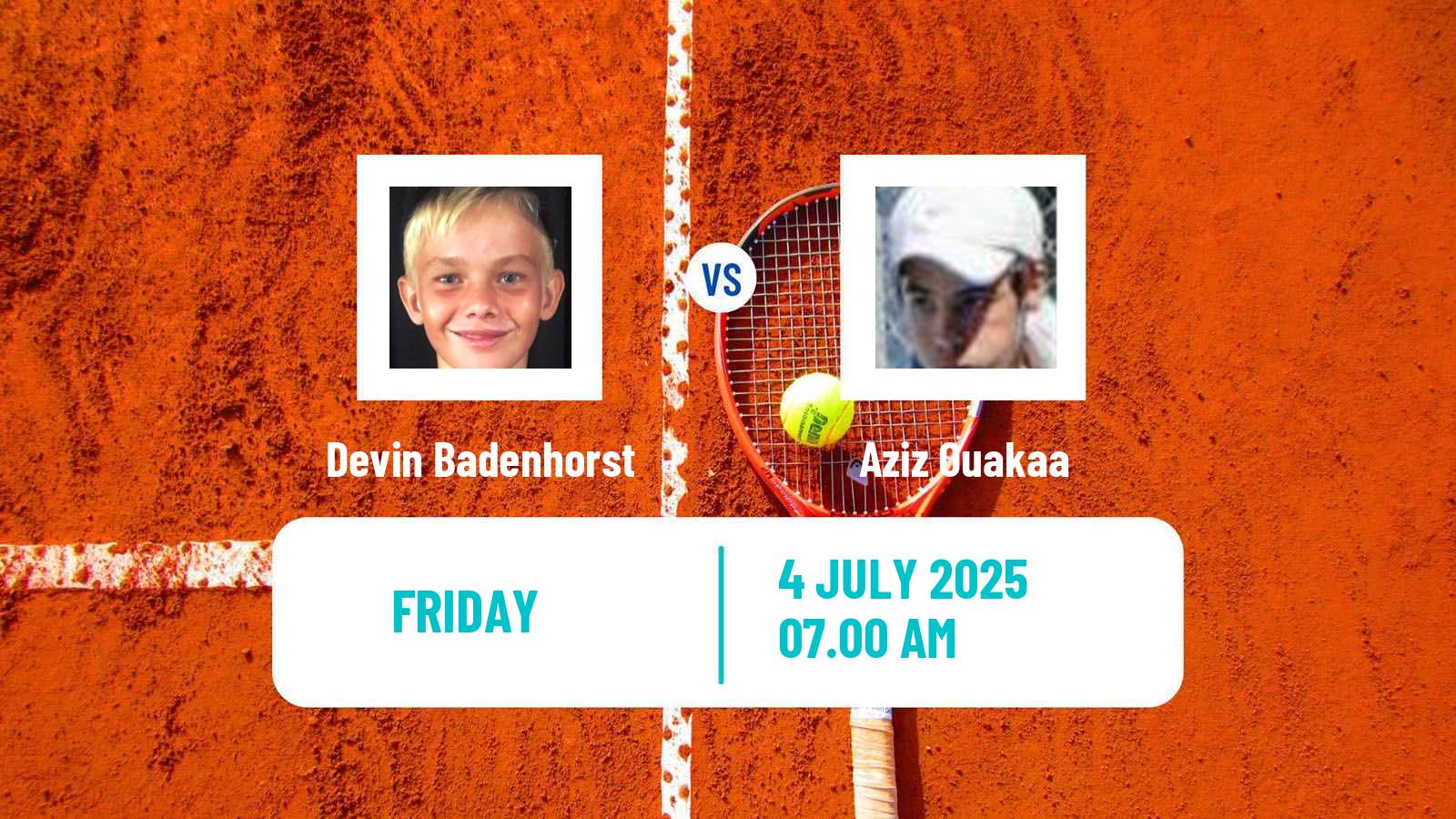Tennis ITF M25 Hillcrest Men Devin Badenhorst - Aziz Ouakaa