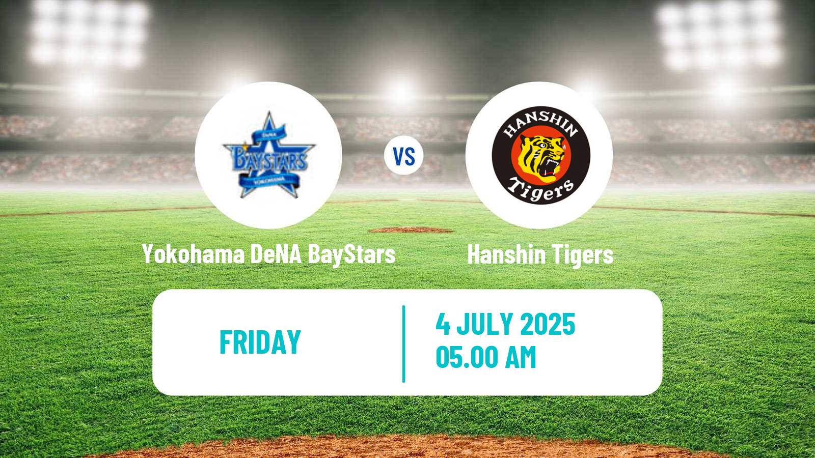 Baseball NPB Yokohama DeNA BayStars - Hanshin Tigers