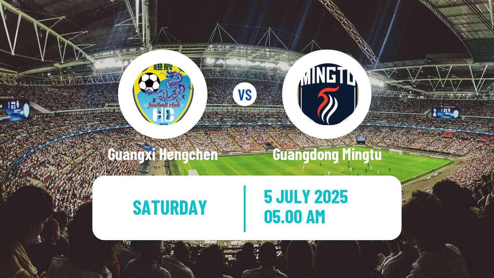 Soccer Chinese Yi League Guangxi Hengchen - Guangdong Mingtu