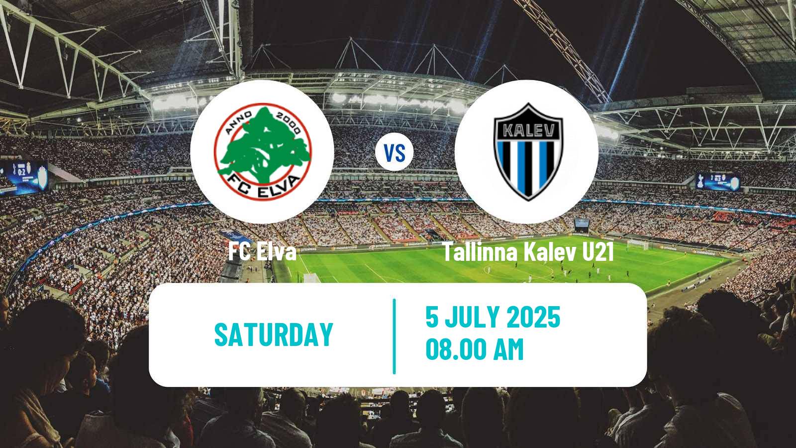 Soccer Estonian Esiliiga Elva - Tallinna Kalev U21