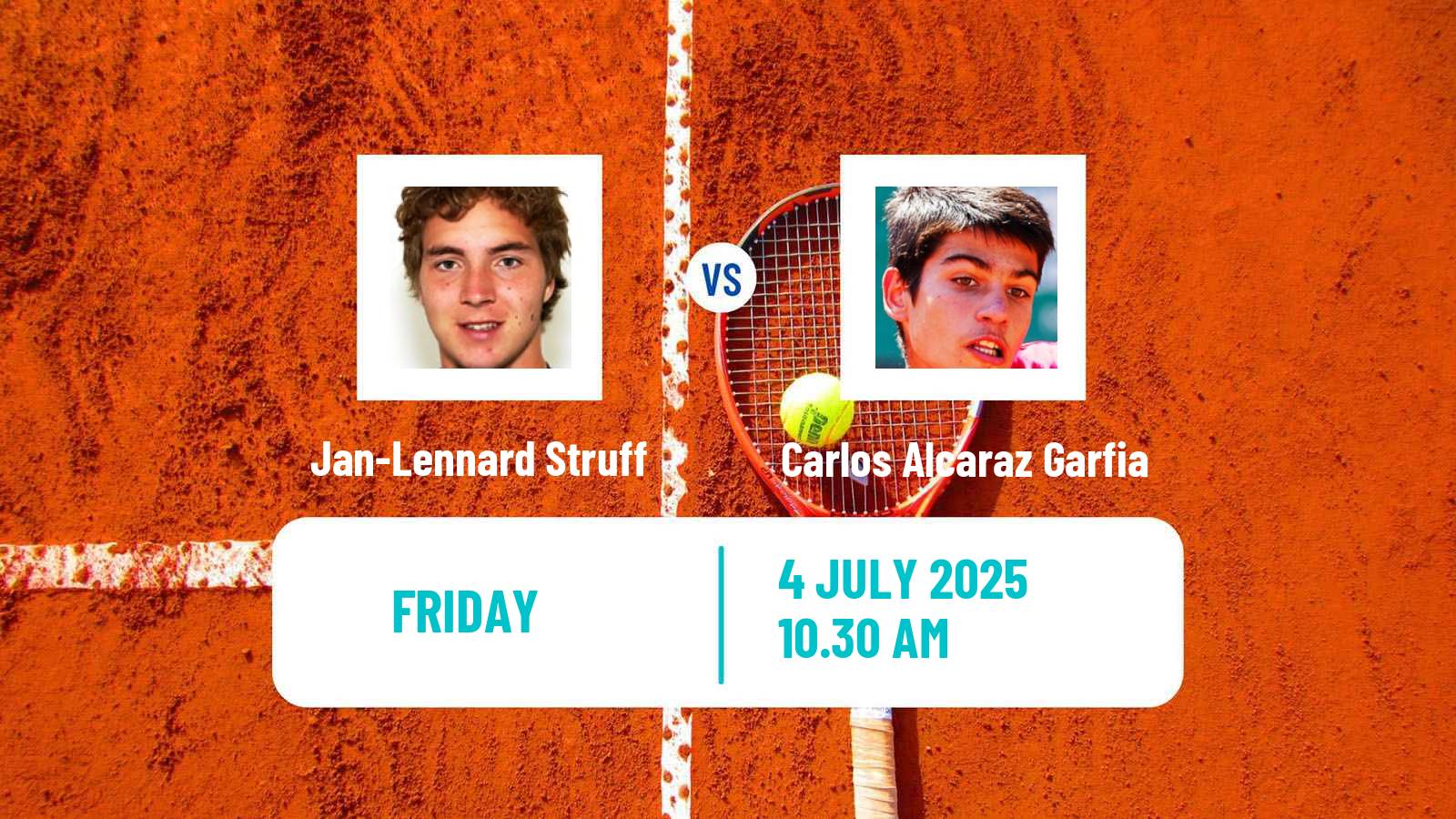 Tennis ATP Wimbledon Jan-Lennard Struff - Carlos Alcaraz Garfia