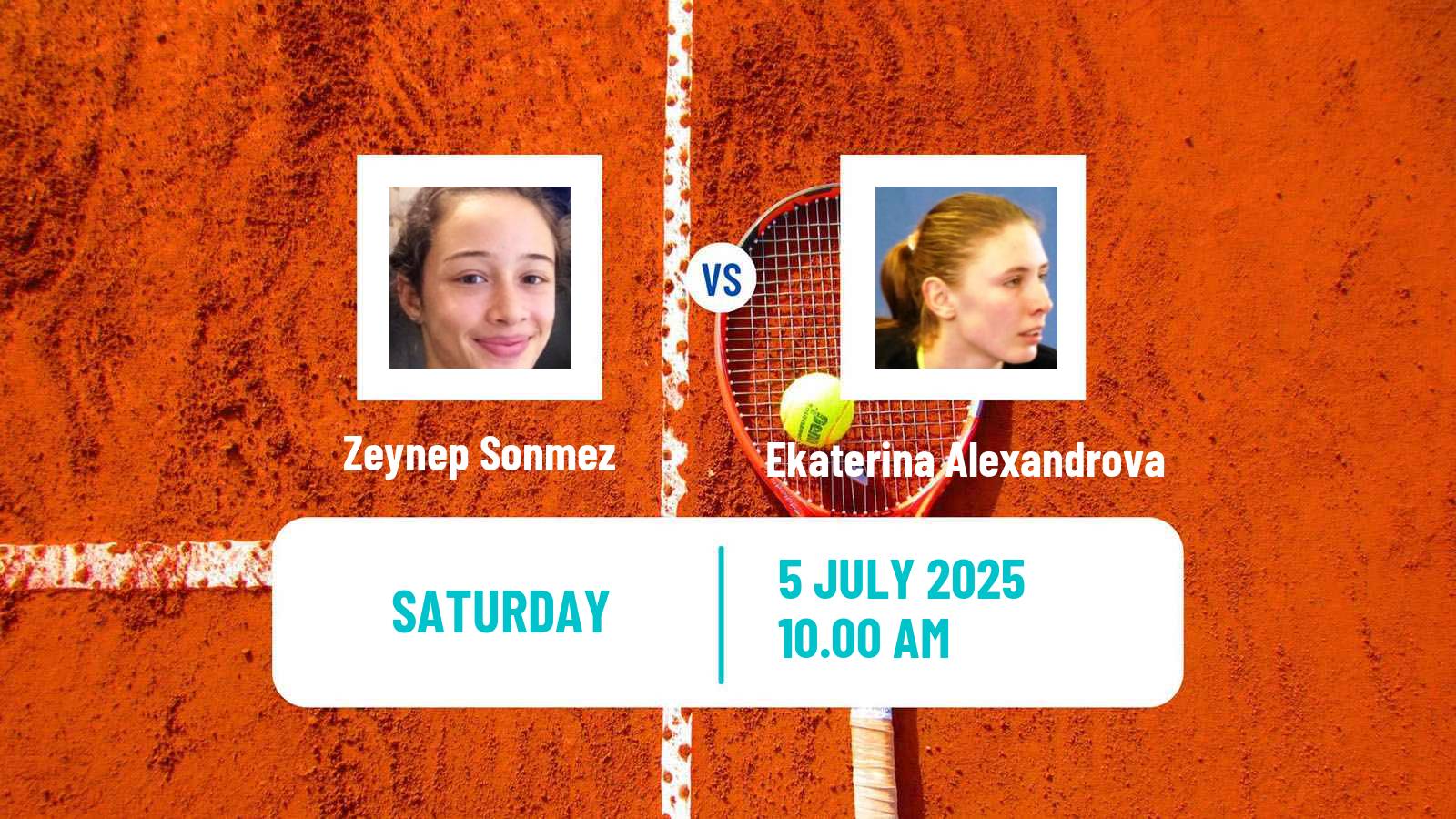 Tennis WTA Wimbledon Zeynep Sonmez - Ekaterina Alexandrova
