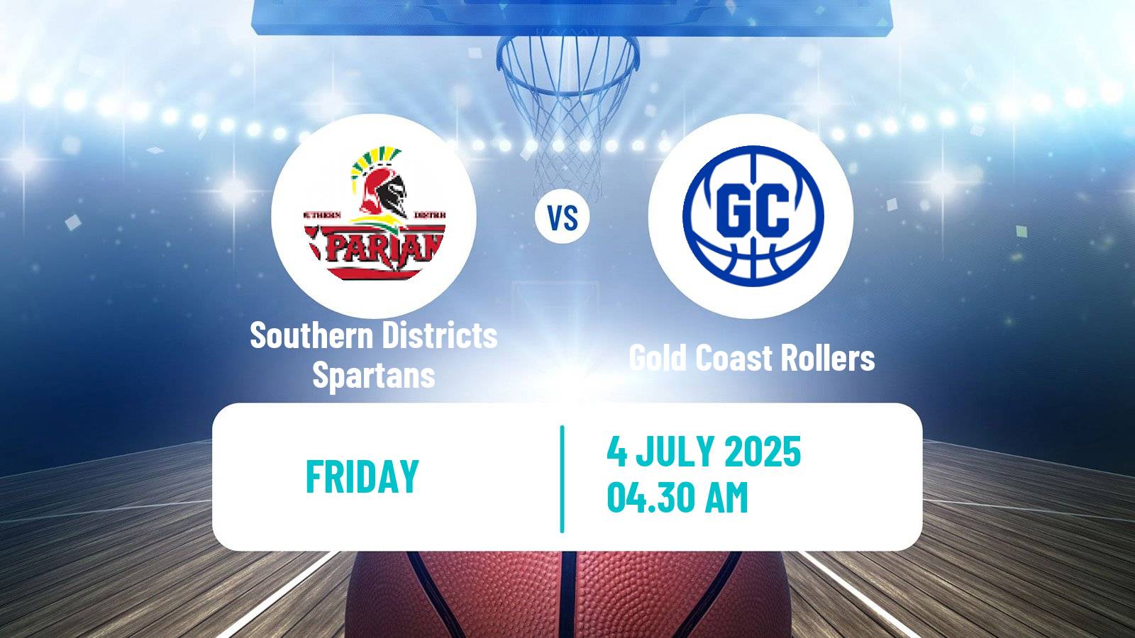Basketball Australian NBL1 North Women Southern Districts Spartans - Gold Coast Rollers