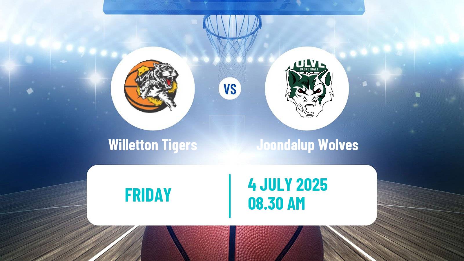 Basketball Australian NBL1 West Willetton Tigers - Joondalup Wolves