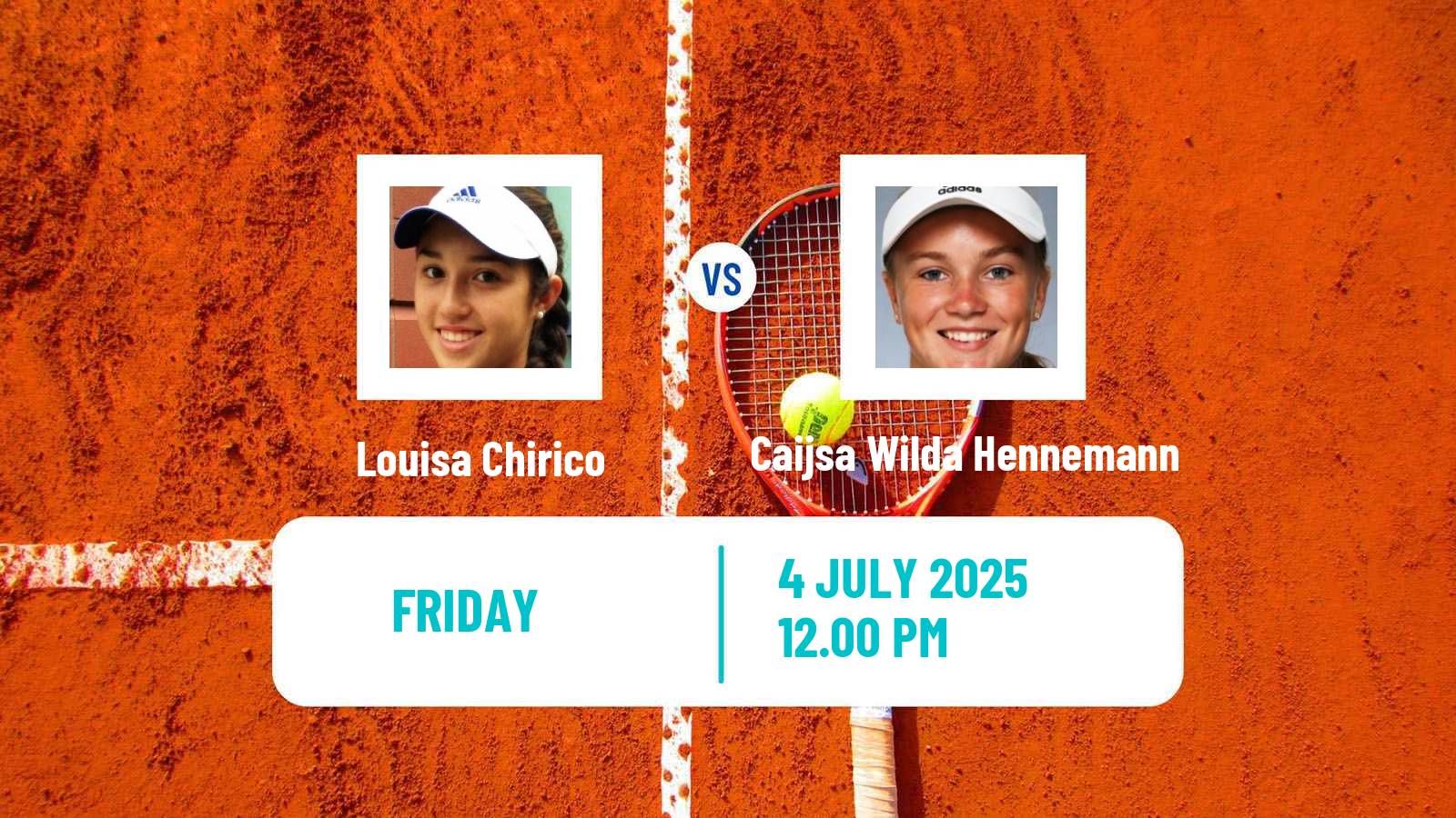 Tennis ITF W35 Amstelveen Women Louisa Chirico - Caijsa Wilda Hennemann