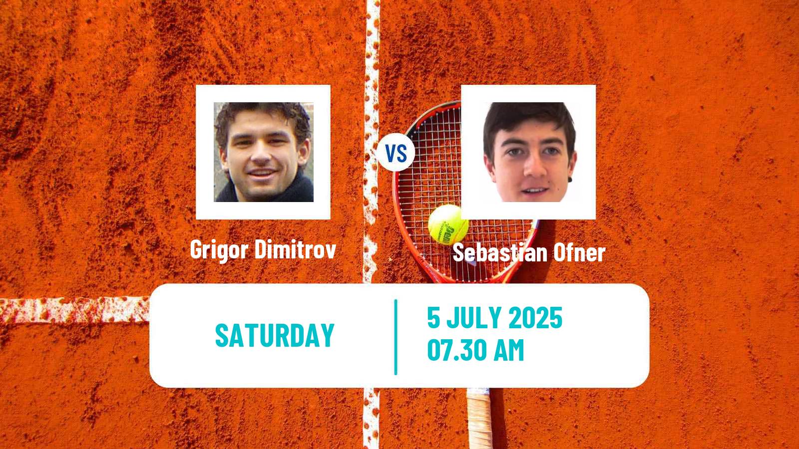 Tennis ATP Wimbledon Grigor Dimitrov - Sebastian Ofner