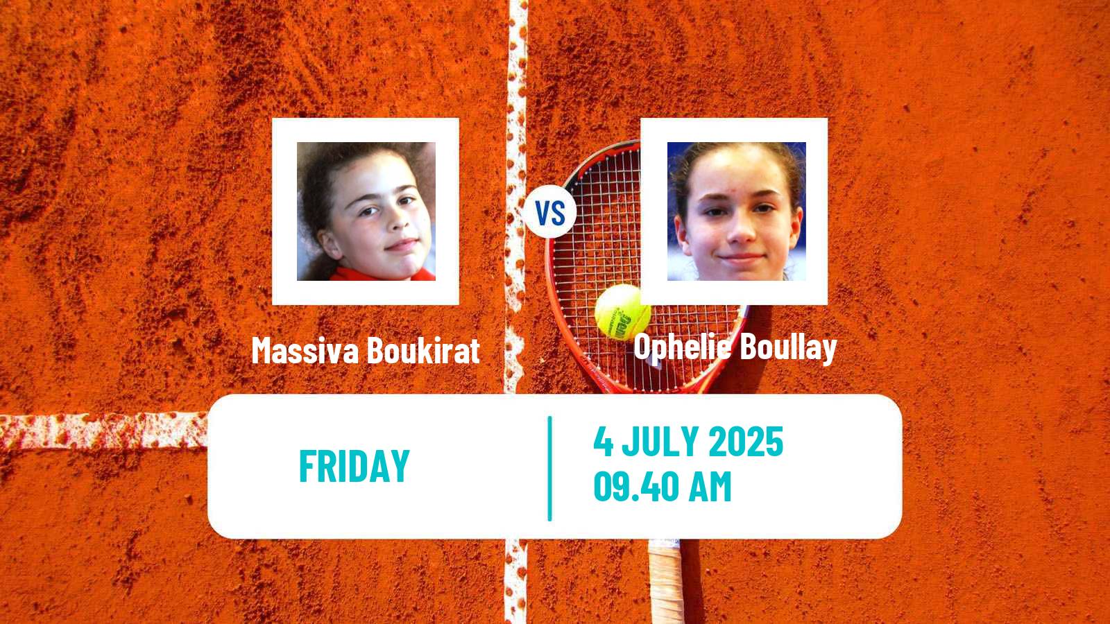Tennis ITF W15 Bissy Chambery Women Massiva Boukirat - Ophelie Boullay