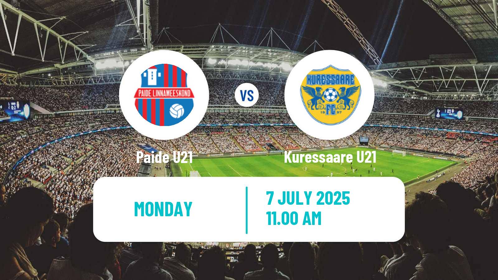 Football Estonian Esiliiga B Paide U21 - Kuressaare U21