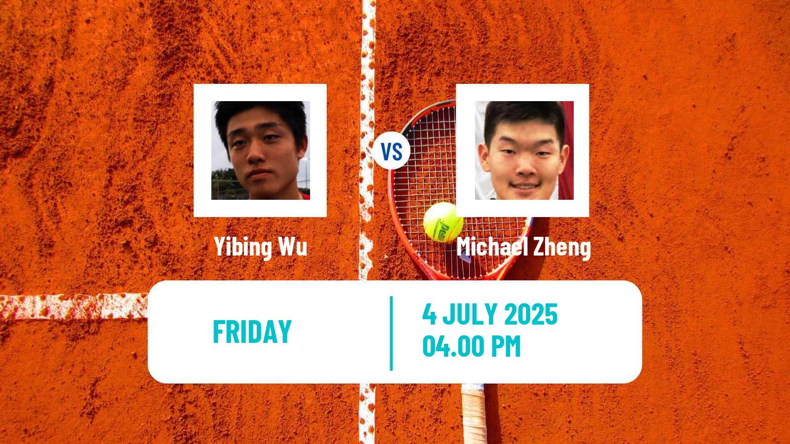 Tennis Cary Challenger Men Yibing Wu - Michael Zheng