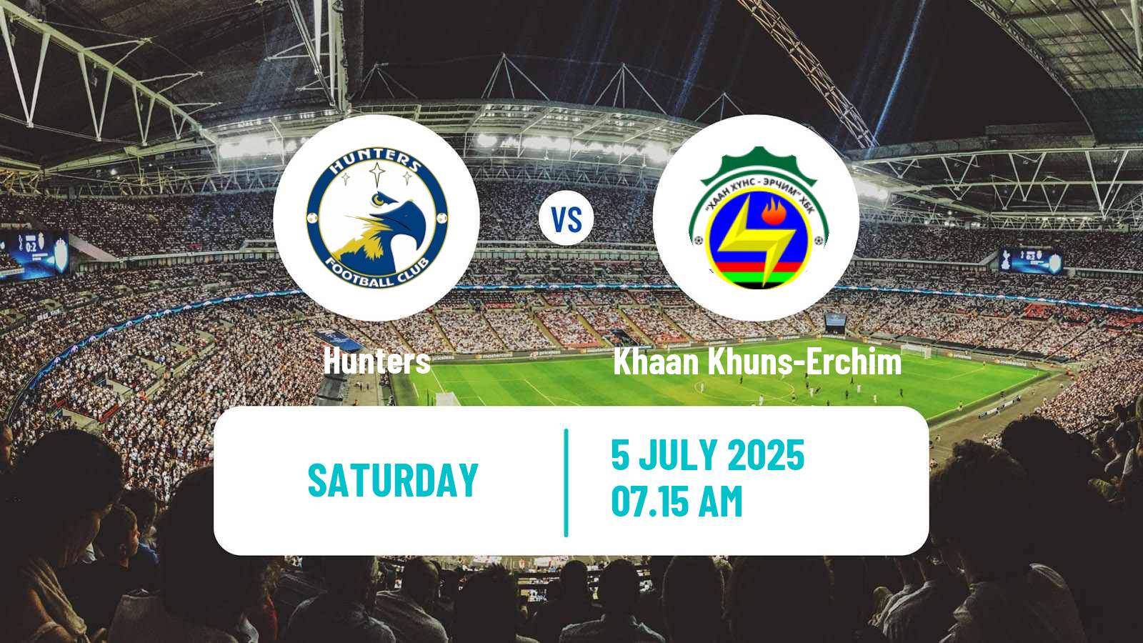 Soccer Mongolian Premier League Hunters - Khaan Khuns-Erchim