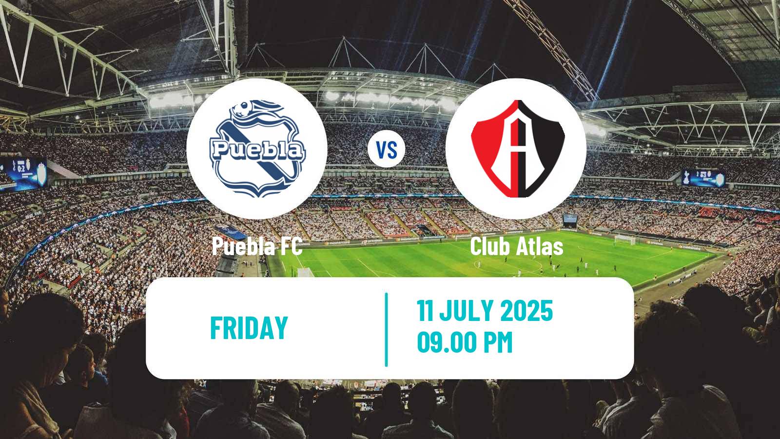 Soccer Mexican Liga MX Puebla - Atlas