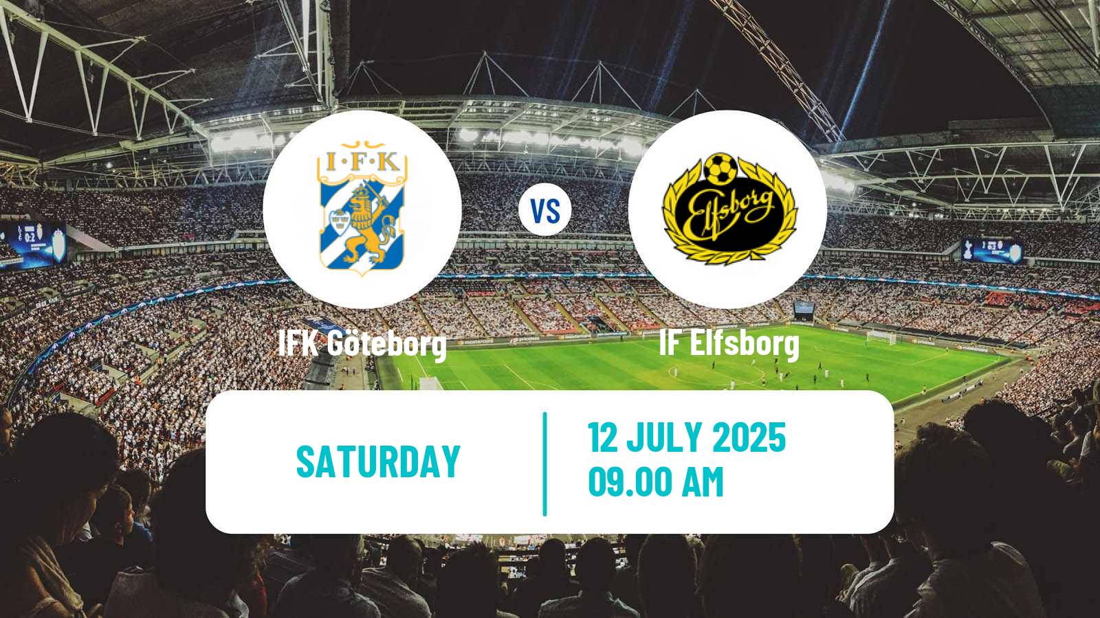 Soccer Swedish Allsvenskan IFK Göteborg - Elfsborg