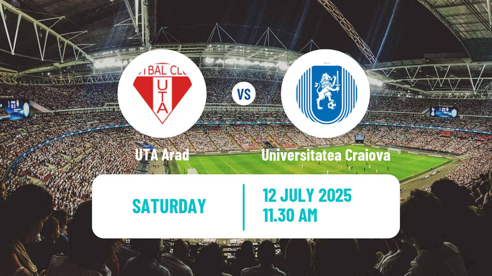 Football Romanian Liga 1 UTA Arad - Universitatea Craiova