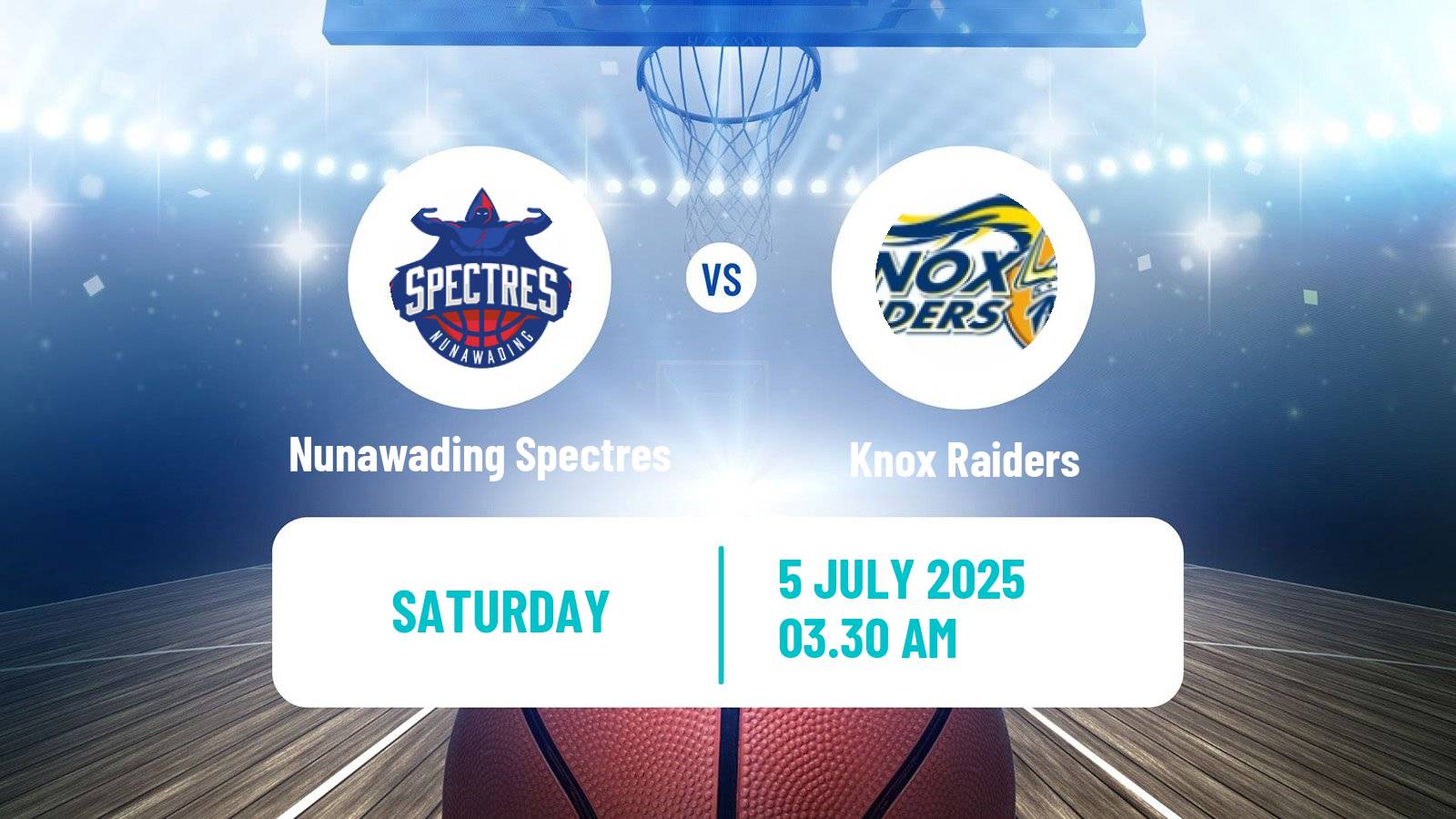 Basketball Australian NBL1 South Women Nunawading Spectres - Knox Raiders
