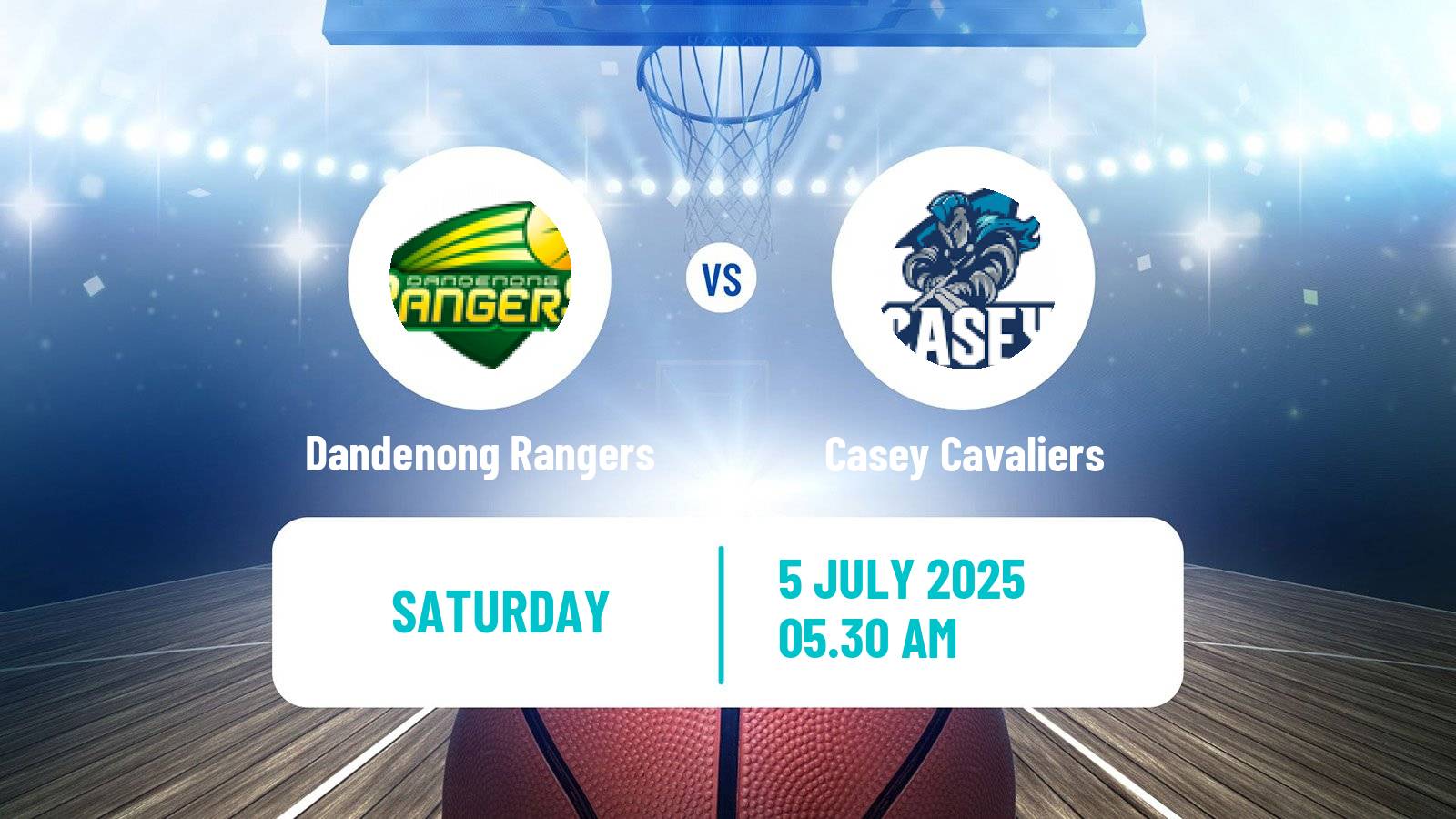 Basketball Australian NBL1 South Dandenong Rangers - Casey Cavaliers